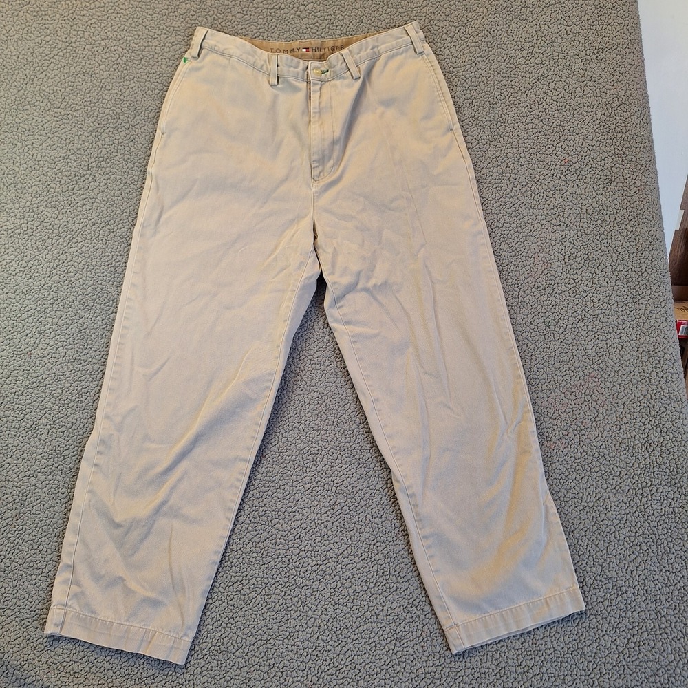 Tommy Hilfiger Pants 36x30 Beige 100% Cotton